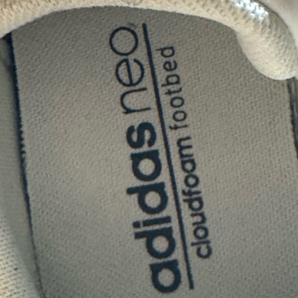 Adidas Neo Cloudfoam Classic white with black stripe sneakers women’s 9 - Picture 9 of 11